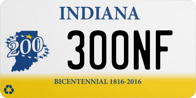 IN license plate 300NF