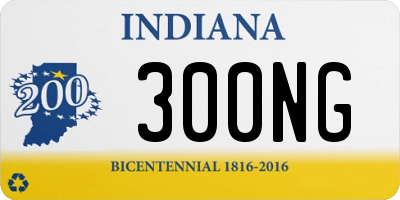 IN license plate 300NG