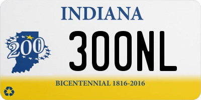 IN license plate 300NL