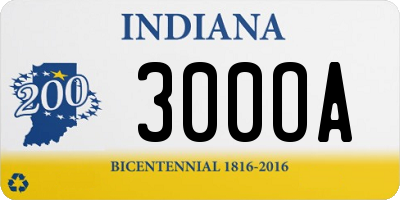 IN license plate 300OA
