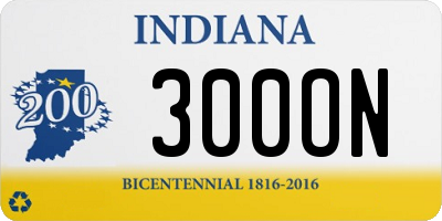 IN license plate 300ON