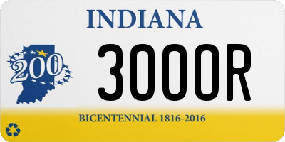 IN license plate 300OR