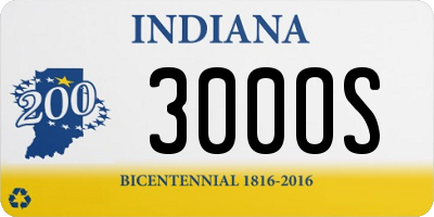 IN license plate 300OS