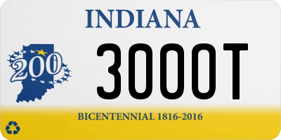 IN license plate 300OT