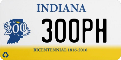 IN license plate 300PH