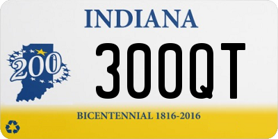 IN license plate 300QT