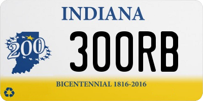 IN license plate 300RB