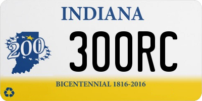 IN license plate 300RC