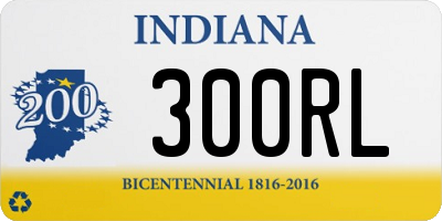 IN license plate 300RL