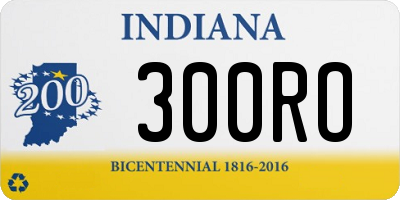 IN license plate 300RO