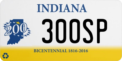 IN license plate 300SP