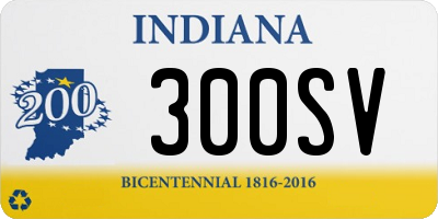 IN license plate 300SV