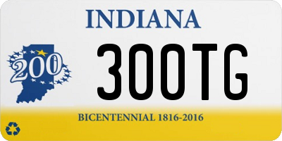 IN license plate 300TG