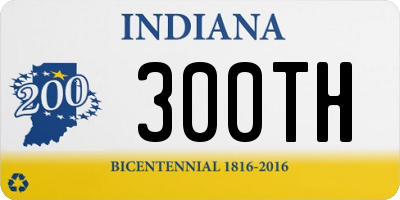 IN license plate 300TH