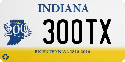 IN license plate 300TX