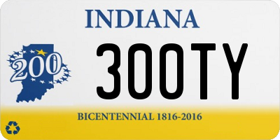 IN license plate 300TY