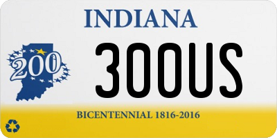 IN license plate 300US