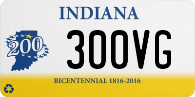 IN license plate 300VG