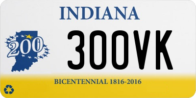 IN license plate 300VK