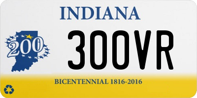 IN license plate 300VR