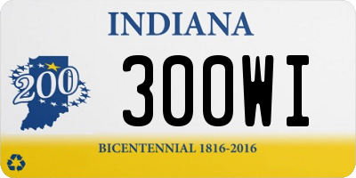 IN license plate 300WI