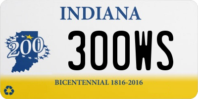 IN license plate 300WS