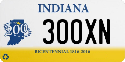 IN license plate 300XN