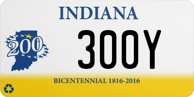 IN license plate 300Y