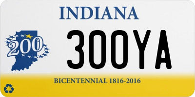 IN license plate 300YA