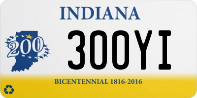 IN license plate 300YI