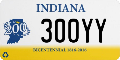 IN license plate 300YY