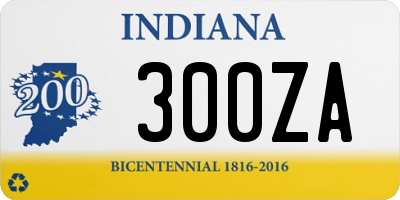 IN license plate 300ZA