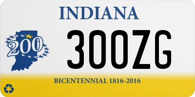 IN license plate 300ZG