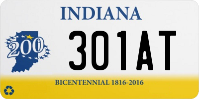IN license plate 301AT