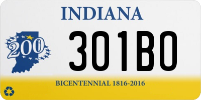 IN license plate 301BO