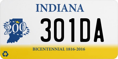 IN license plate 301DA