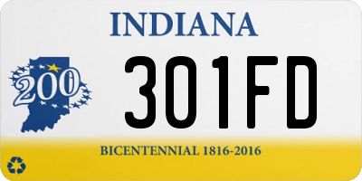 IN license plate 301FD