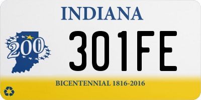 IN license plate 301FE