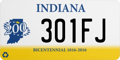 IN license plate 301FJ