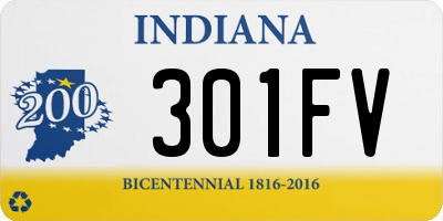 IN license plate 301FV