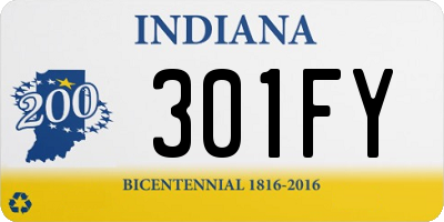 IN license plate 301FY