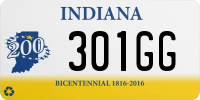 IN license plate 301GG