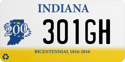 IN license plate 301GH