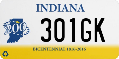 IN license plate 301GK