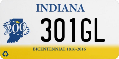 IN license plate 301GL