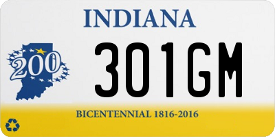 IN license plate 301GM