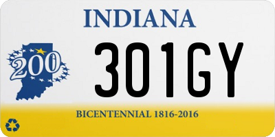 IN license plate 301GY