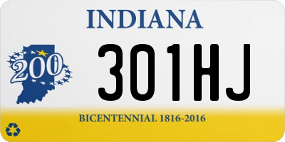 IN license plate 301HJ