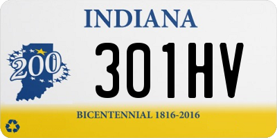 IN license plate 301HV