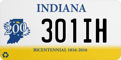 IN license plate 301IH